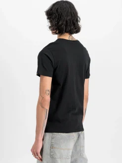 Alpha Industries Herren T-Shirts im 2er-Pack in schwarz weiß