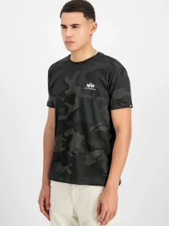 Alpha Industries Herren T-Shirt in schwarz anthrazit