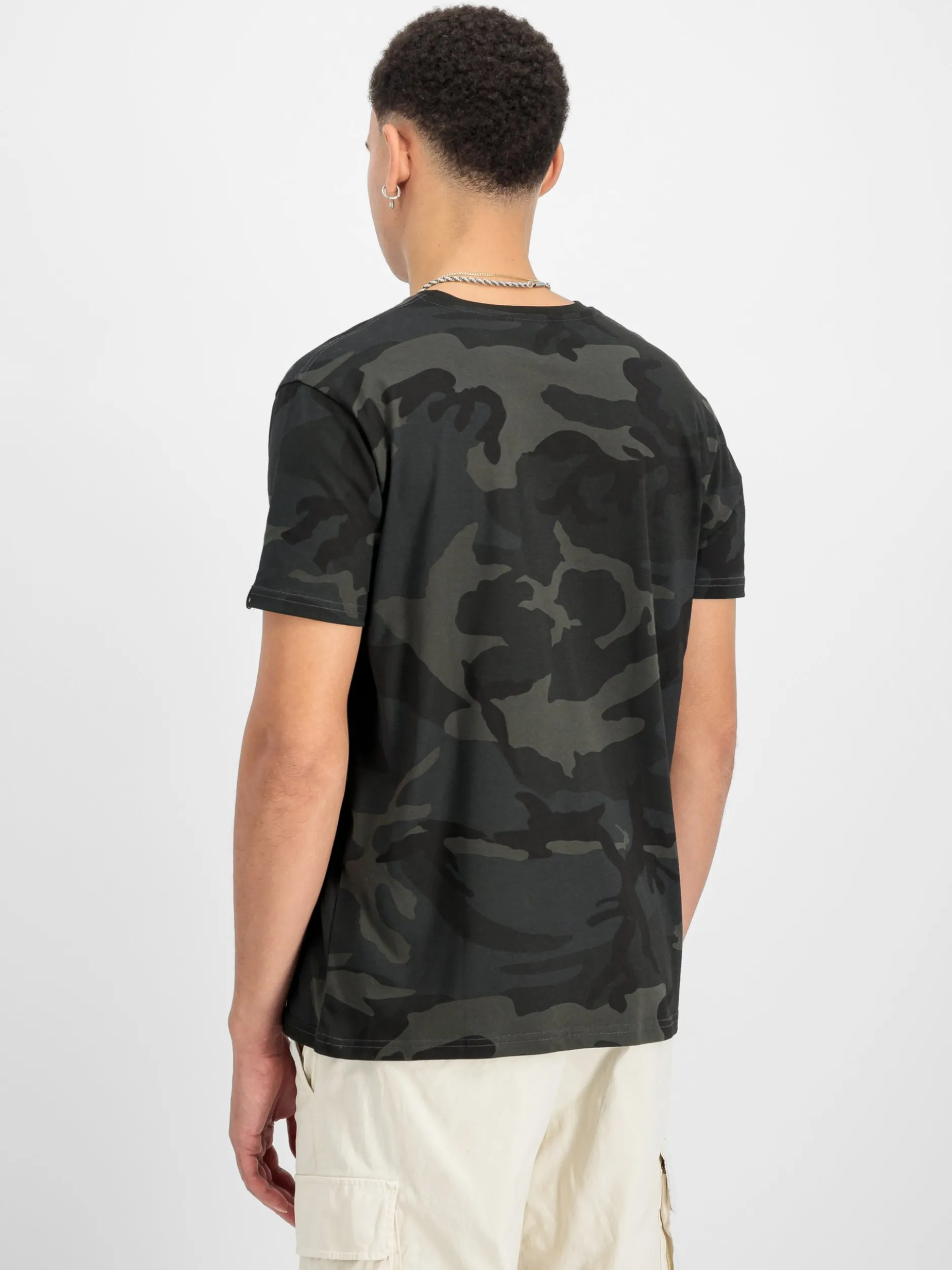Alpha Industries Herren T-Shirt in schwarz anthrazit