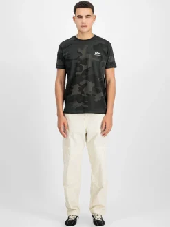 Alpha Industries Herren T-Shirt in schwarz anthrazit