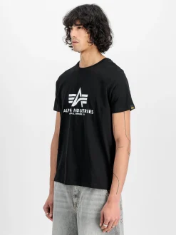 Alpha Industries Herren T-Shirts im 2er-Pack in schwarz