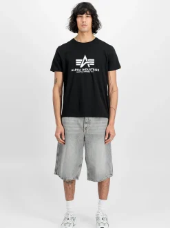 Alpha Industries Herren T-Shirts im 2er-Pack in schwarz