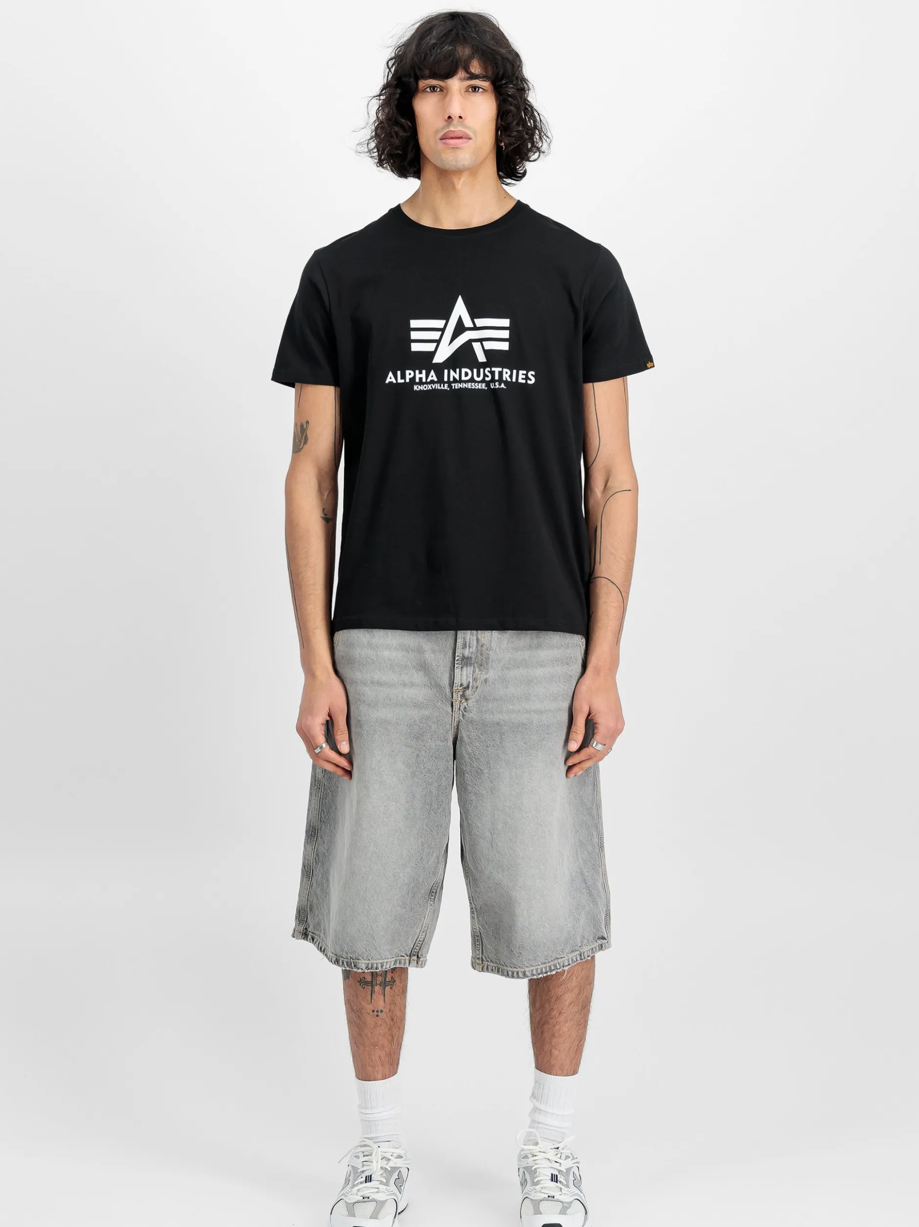 Alpha Industries Herren T-Shirts im 2er-Pack in schwarz