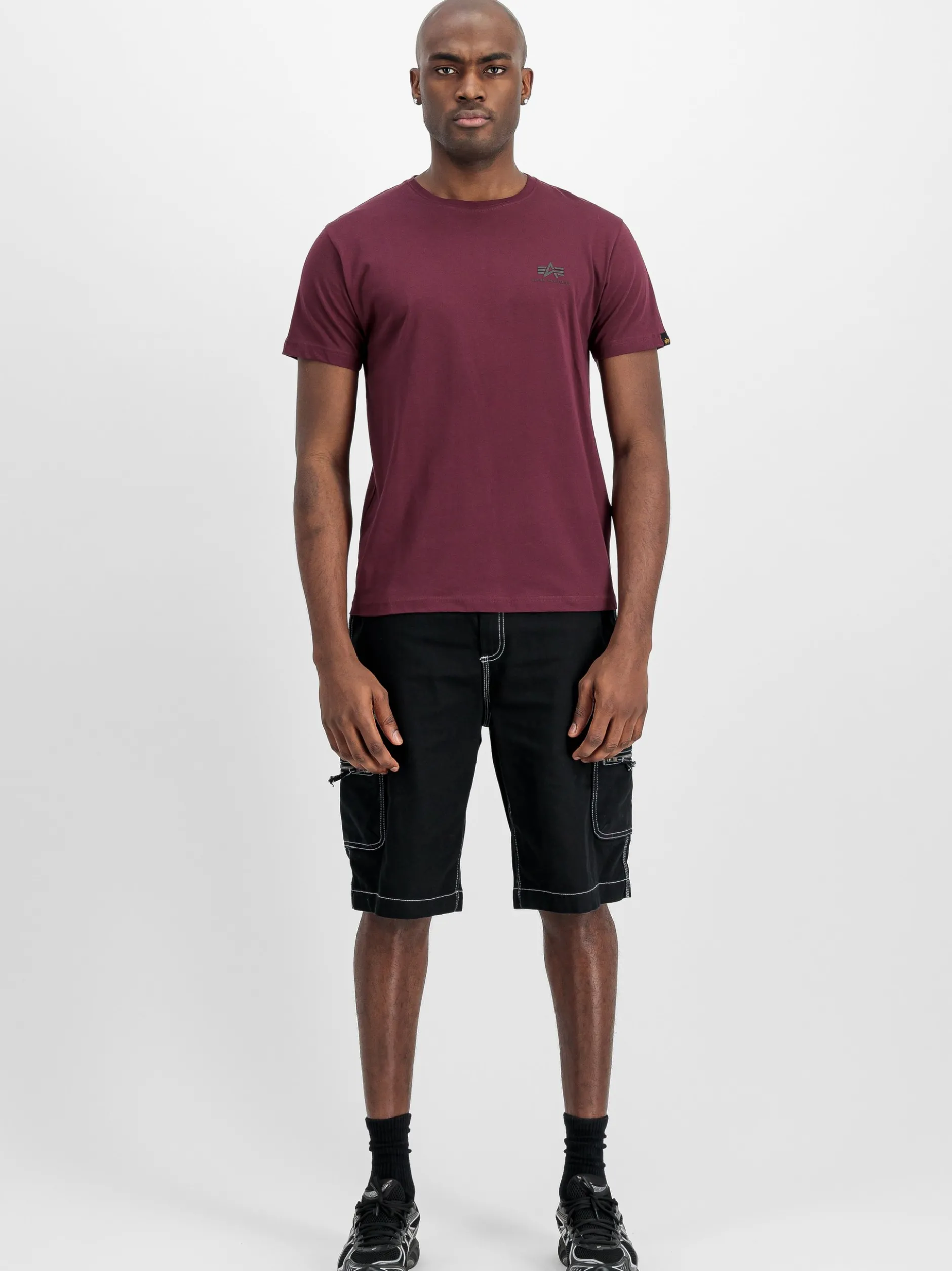 Alpha Industries Herren T-Shirt in bordeaux