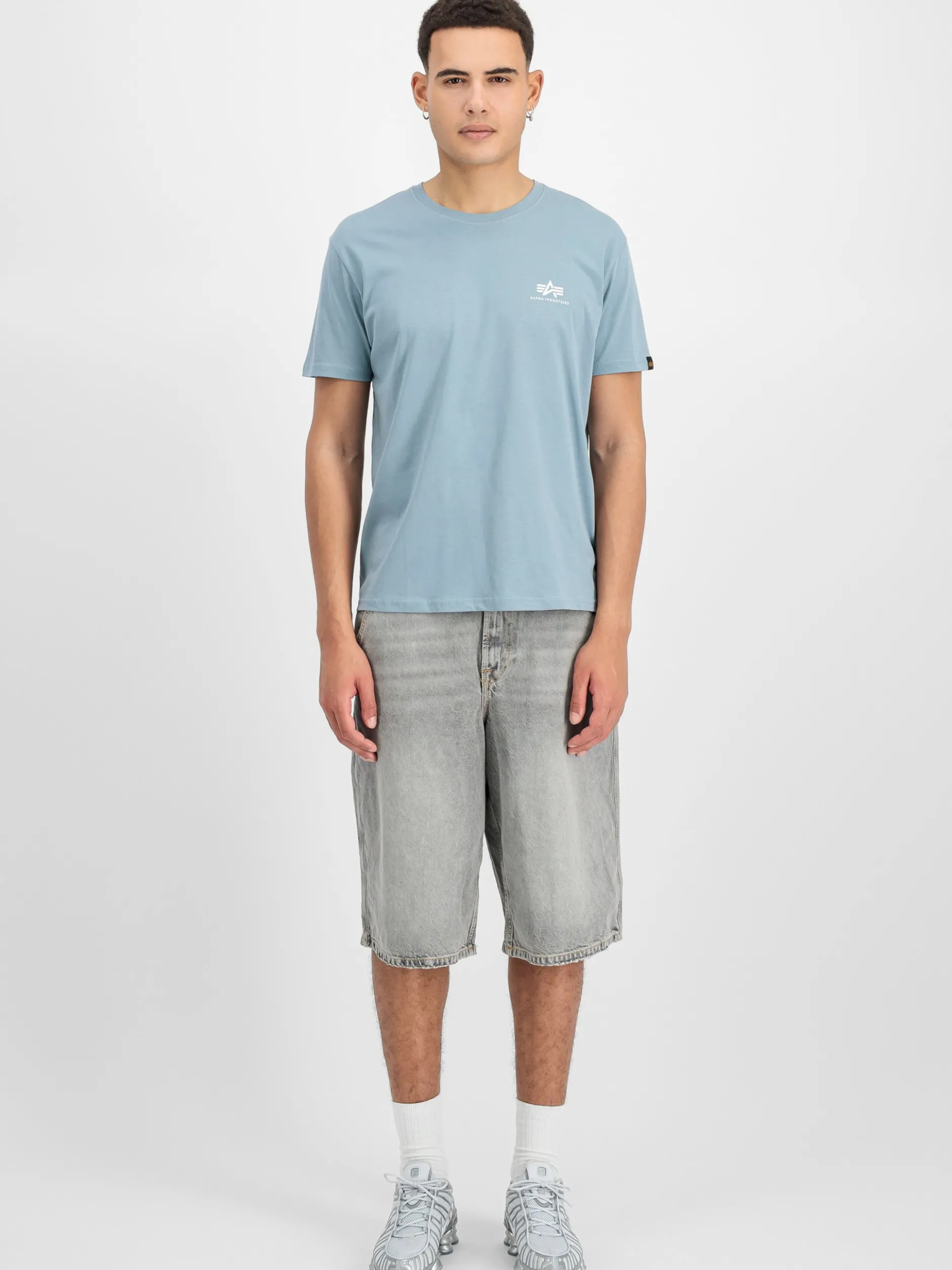 Alpha Industries Herren T-Shirt in blue stone