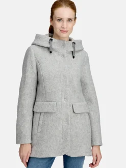 Amber & June Damen Winterjacke in grau