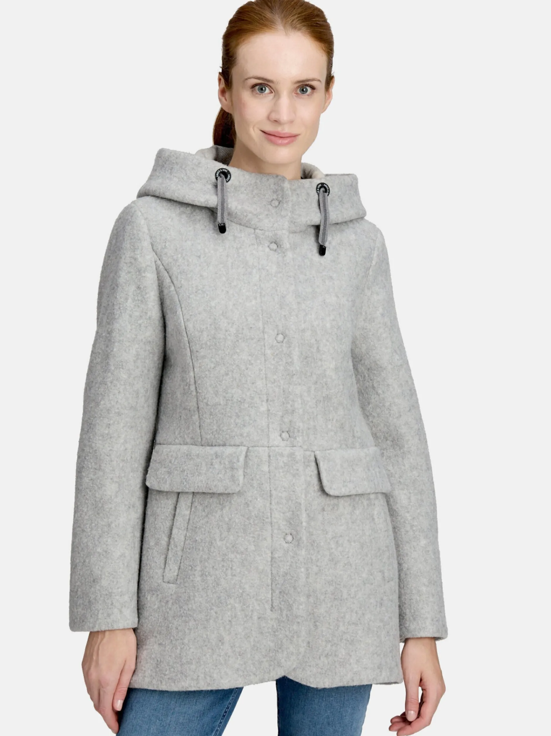 Amber & June Damen Winterjacke in grau