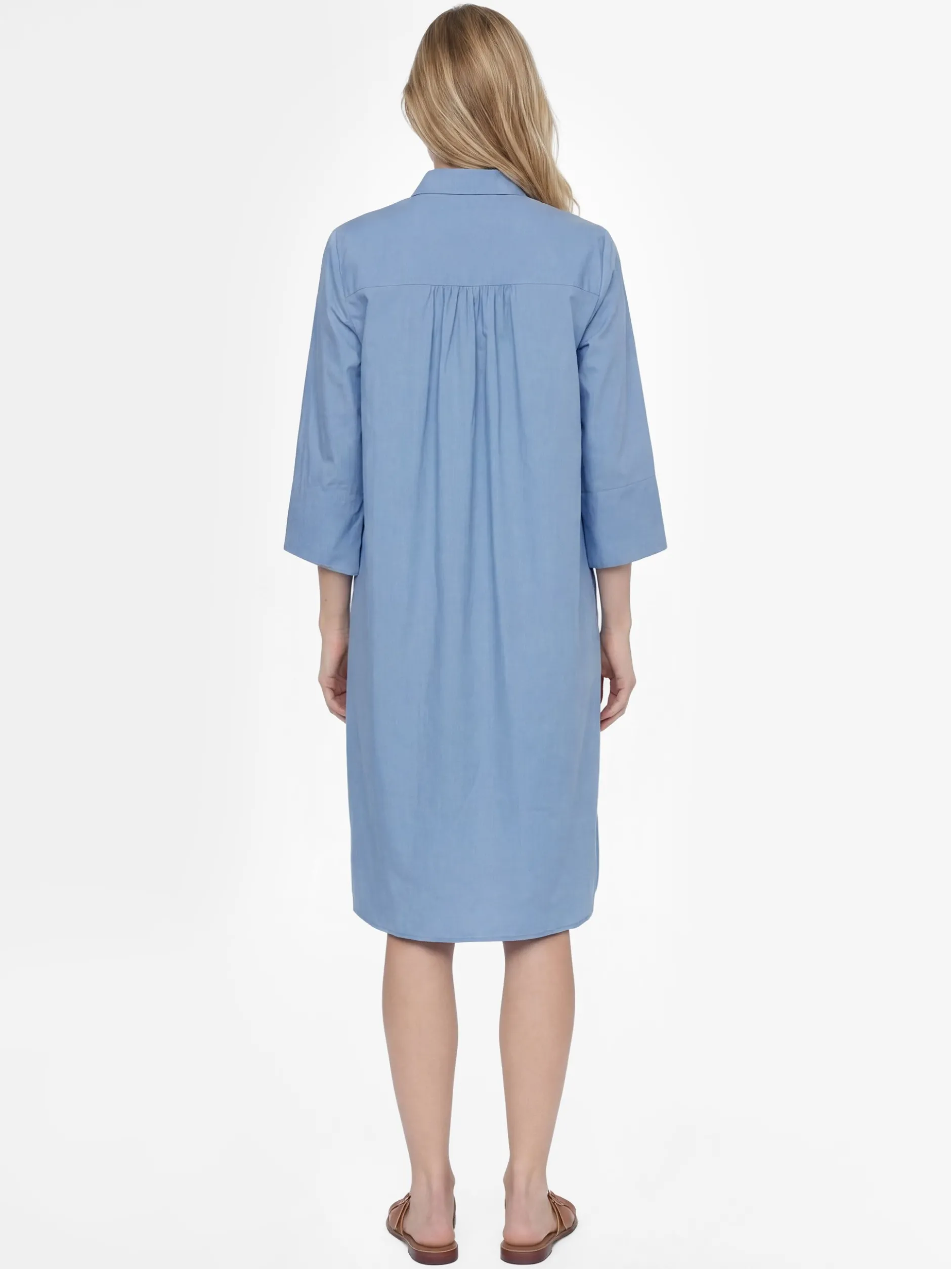 Ambiance Damen Blusenkleid in hellblau - Ärmel: 3/4 Arm