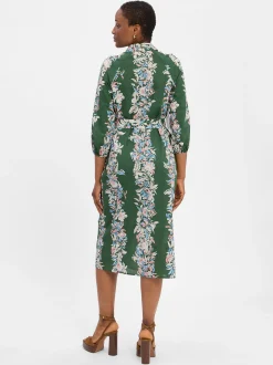 Ambiance Damen Blusenkleid in grün mehrfarbig