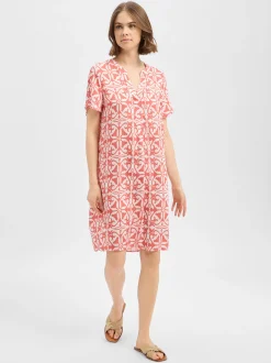 Ambiance Damen Midikleid in weiß koralle - Länge: mittel