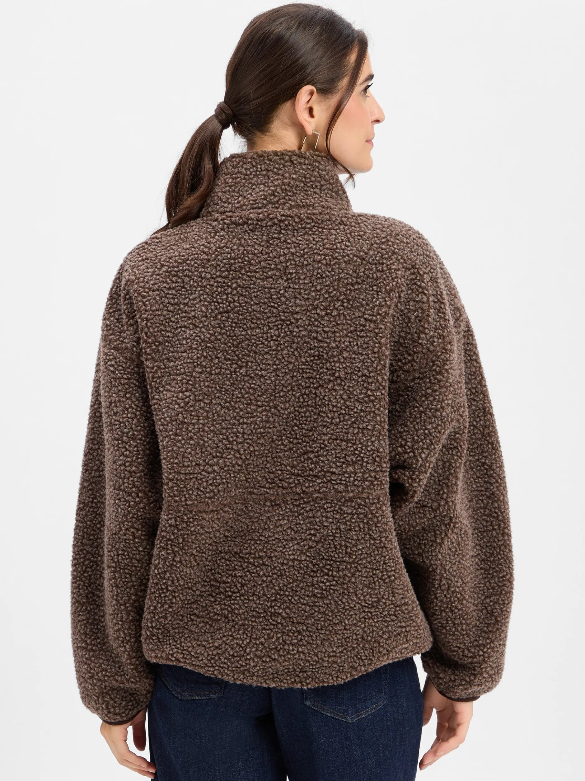 american vintage Damen Fleecejacke - Hok in schoko