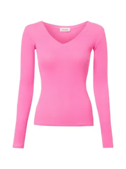 american vintage Damen Langarmshirt in pink