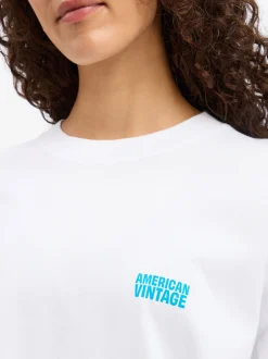 american vintage Damen Langarmshirt - Gixy in weiß