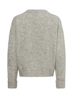 american vintage Damen Strickpullover mit Alpakaanteil - Vito in grau