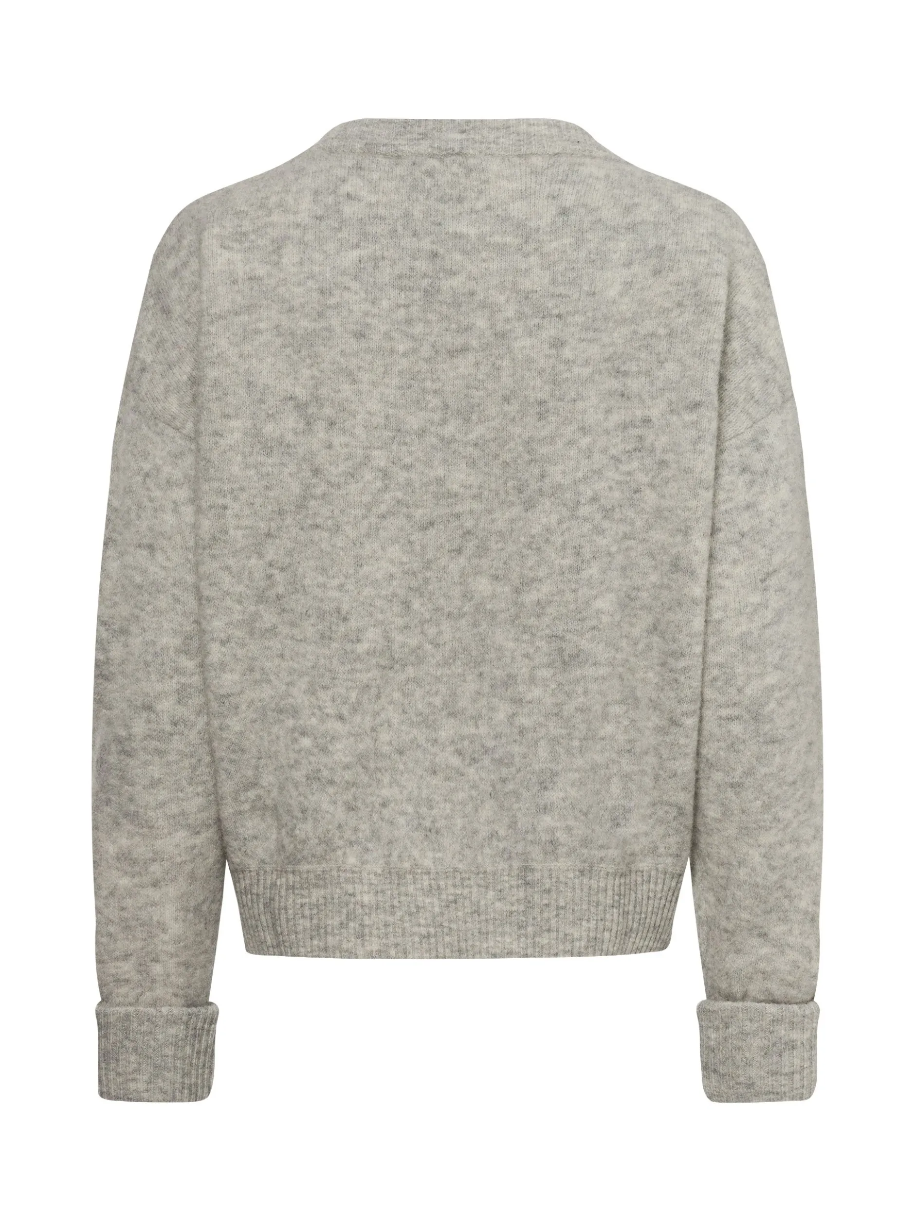 american vintage Damen Strickpullover mit Alpakaanteil - Vito in grau
