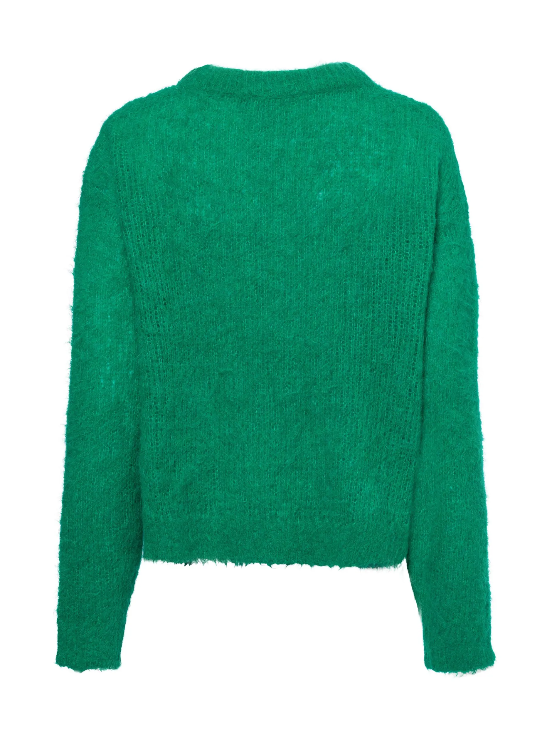american vintage Damen Strickpullover mit Alpaka-Anteil - Bymi in grün