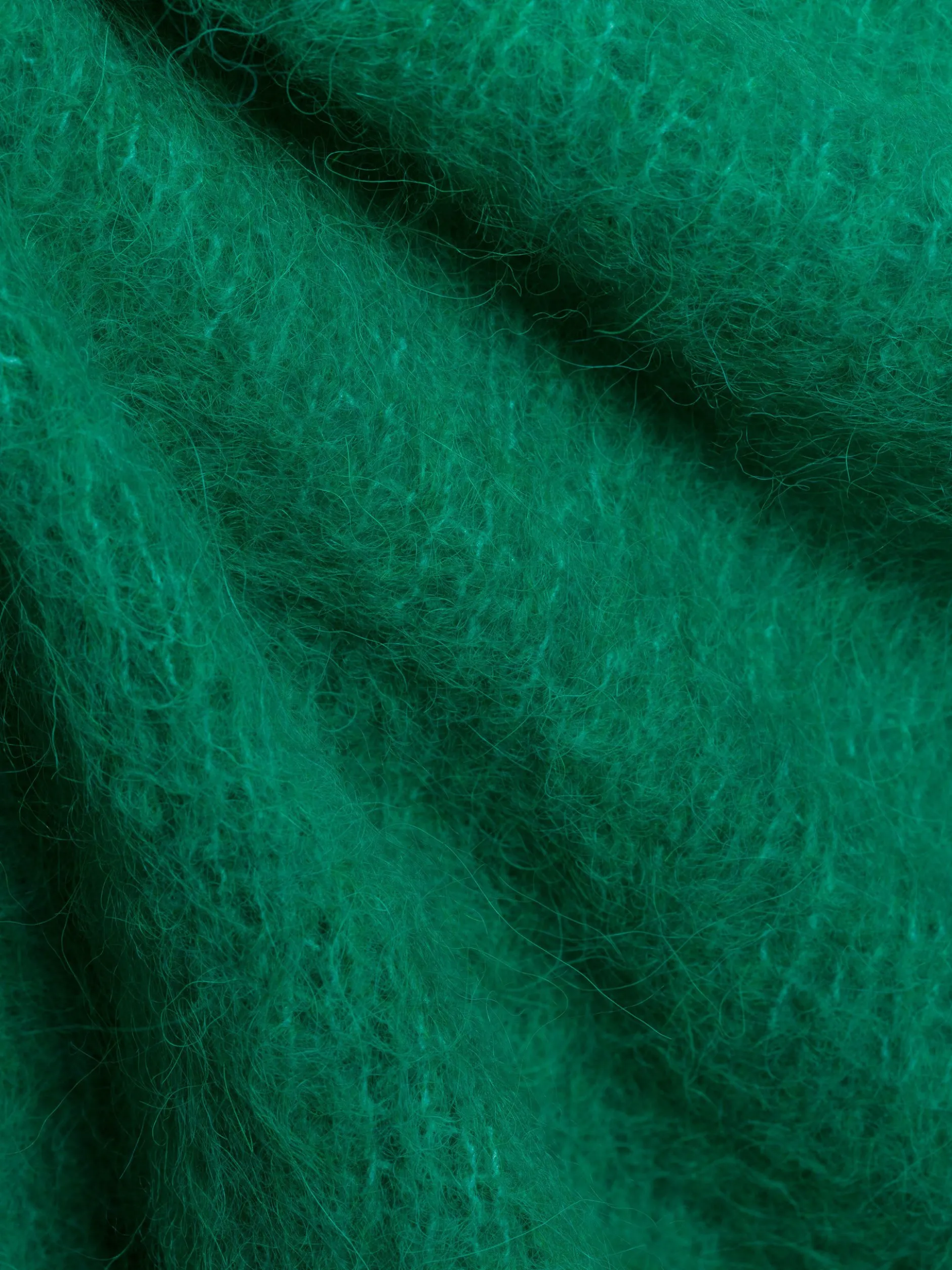 american vintage Damen Strickpullover mit Alpaka-Anteil - Bymi in grün