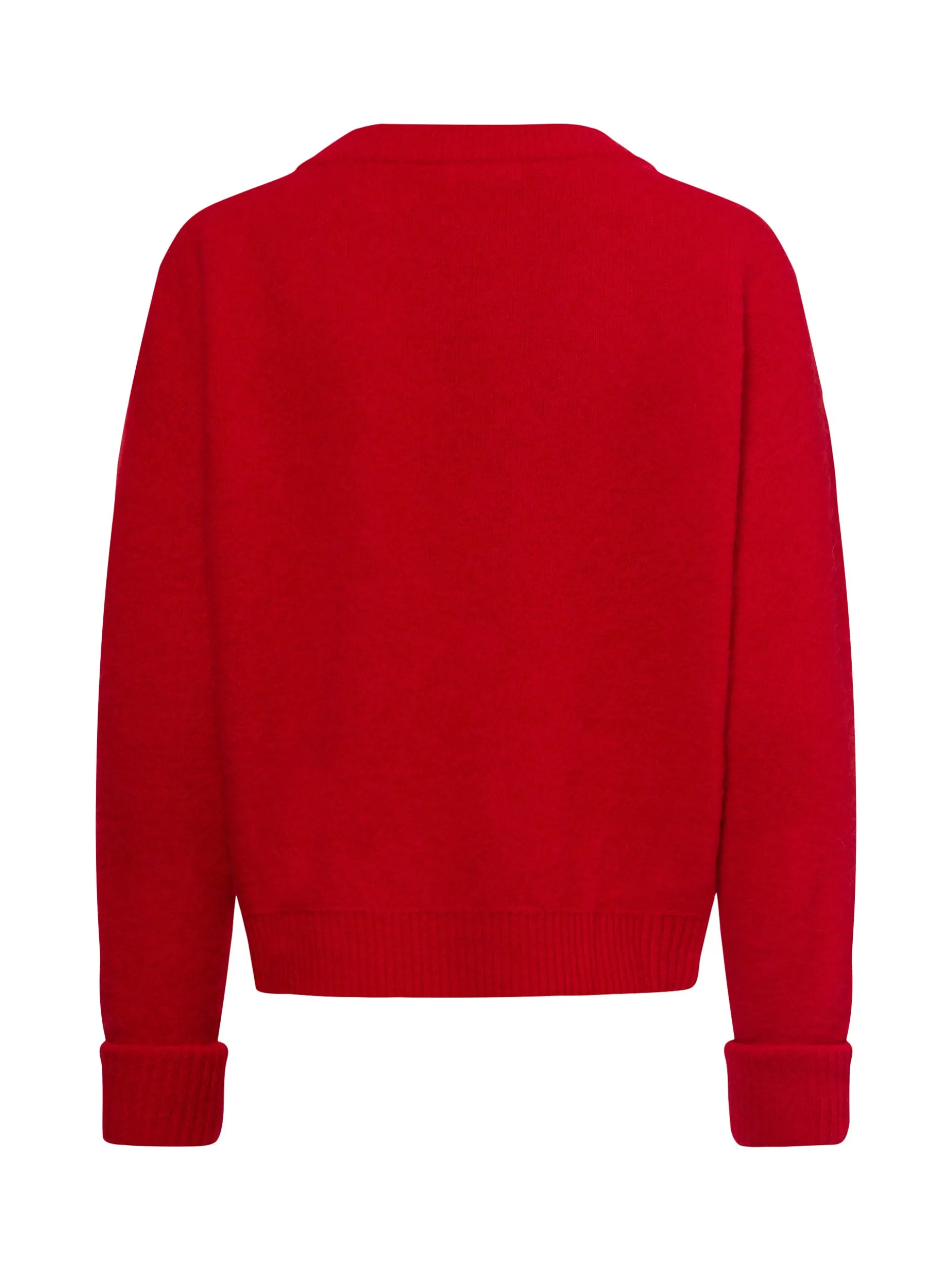 american vintage Damen Strickpullover mit Alpakaanteil - Vito in rot