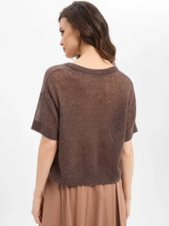 american vintage Damen Strickpullover in schoko