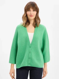 american vintage Damen Strickjacke mit Wolle - Damsville in grün