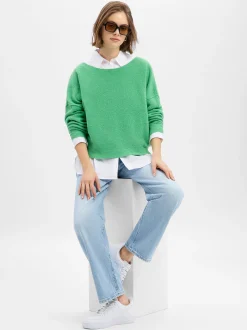 american vintage Damen Strickpullover mit Wollanteil - Damsville in grün