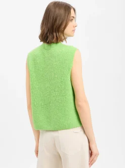 american vintage Damen Strickweste mit Alpaka-Anteil - East in gras