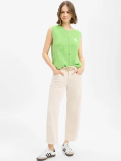 american vintage Damen Strickweste mit Alpaka-Anteil - East in gras