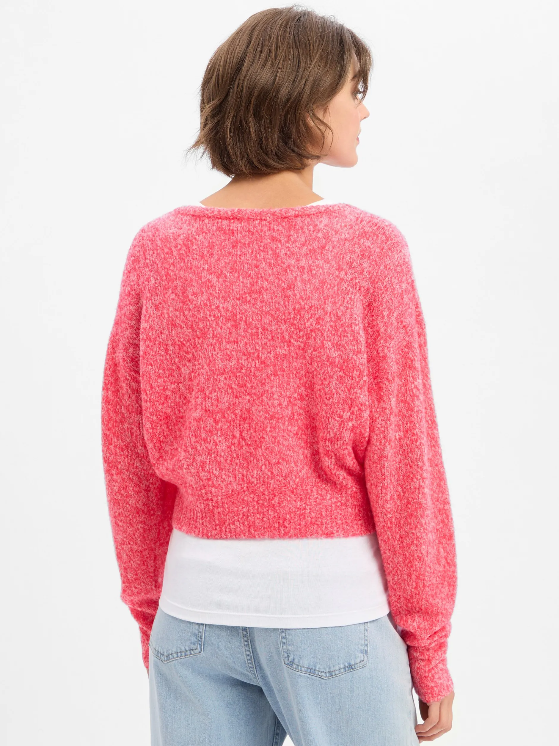 american vintage Damen Wollpullover - Nuggy in rot