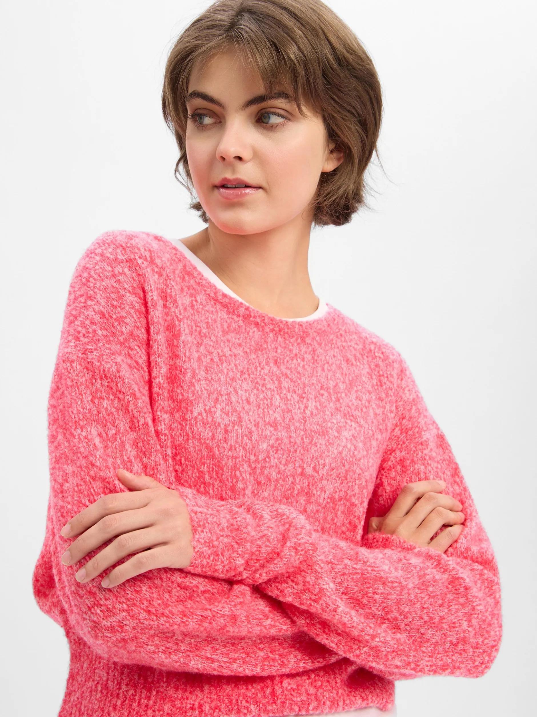 american vintage Damen Wollpullover - Nuggy in rot
