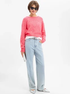 american vintage Damen Wollpullover - Nuggy in rot