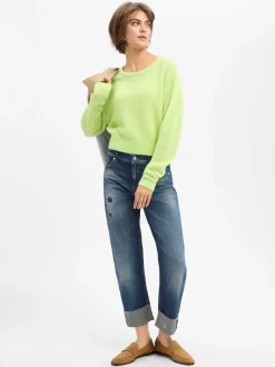 american vintage Damen Wollpullover - Nuggy in limone