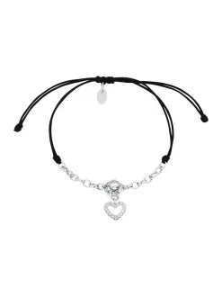 amor Damen Charmarmband in schwarz