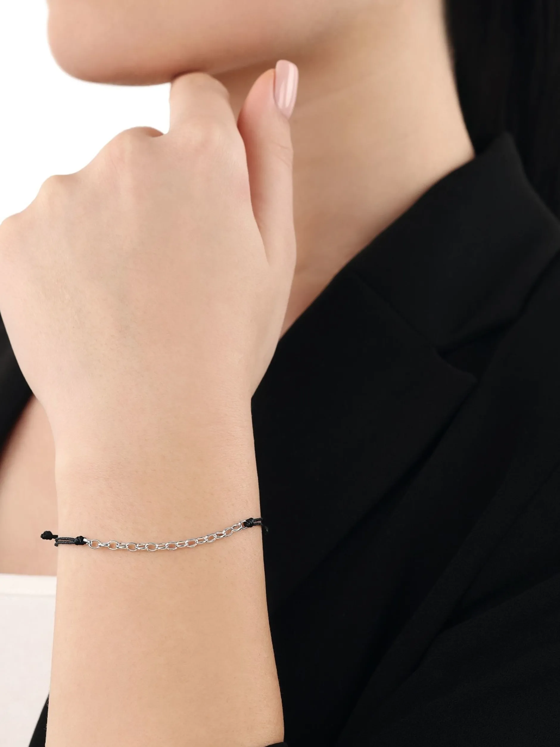 amor Damen Charmarmband in schwarz