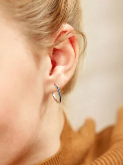 amor Damen Creolen in blau