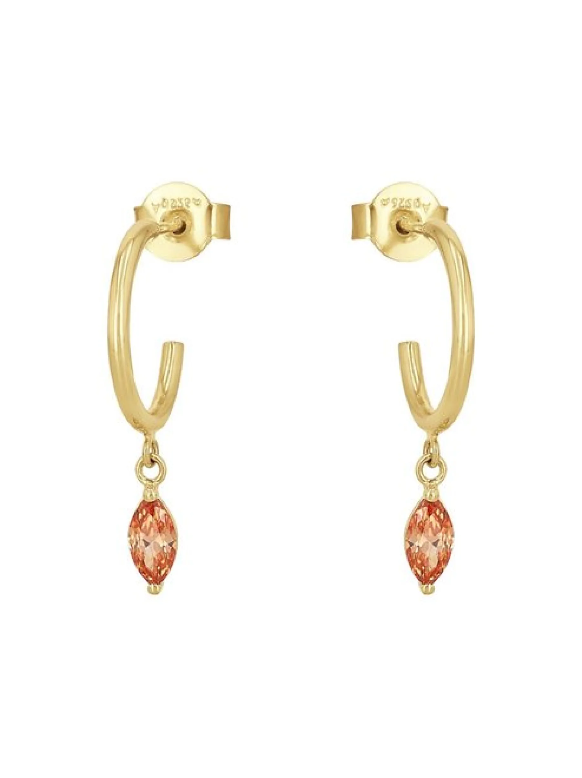 amor Damen Creolen in orange