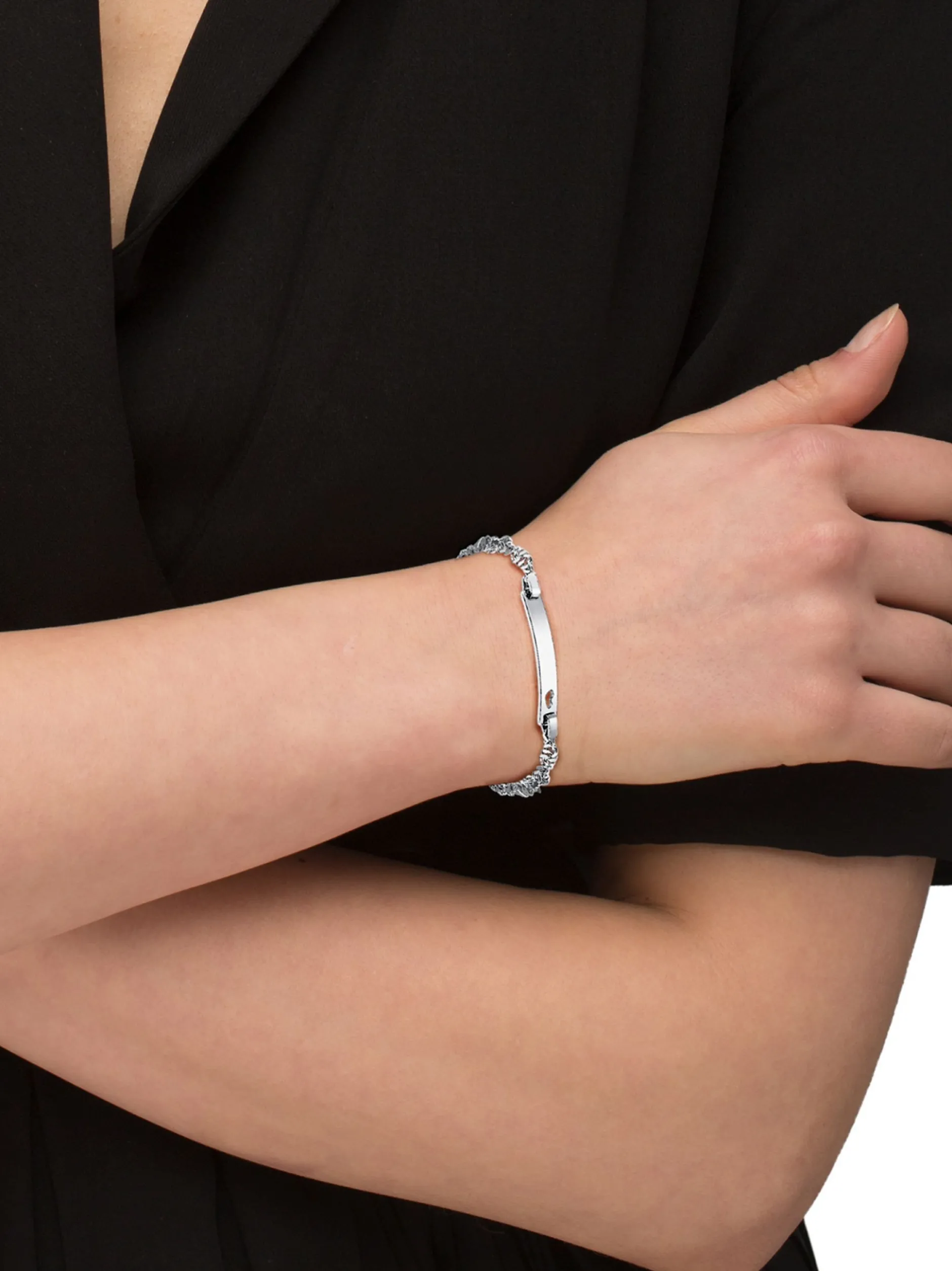 amor Damen Identarmband in silber