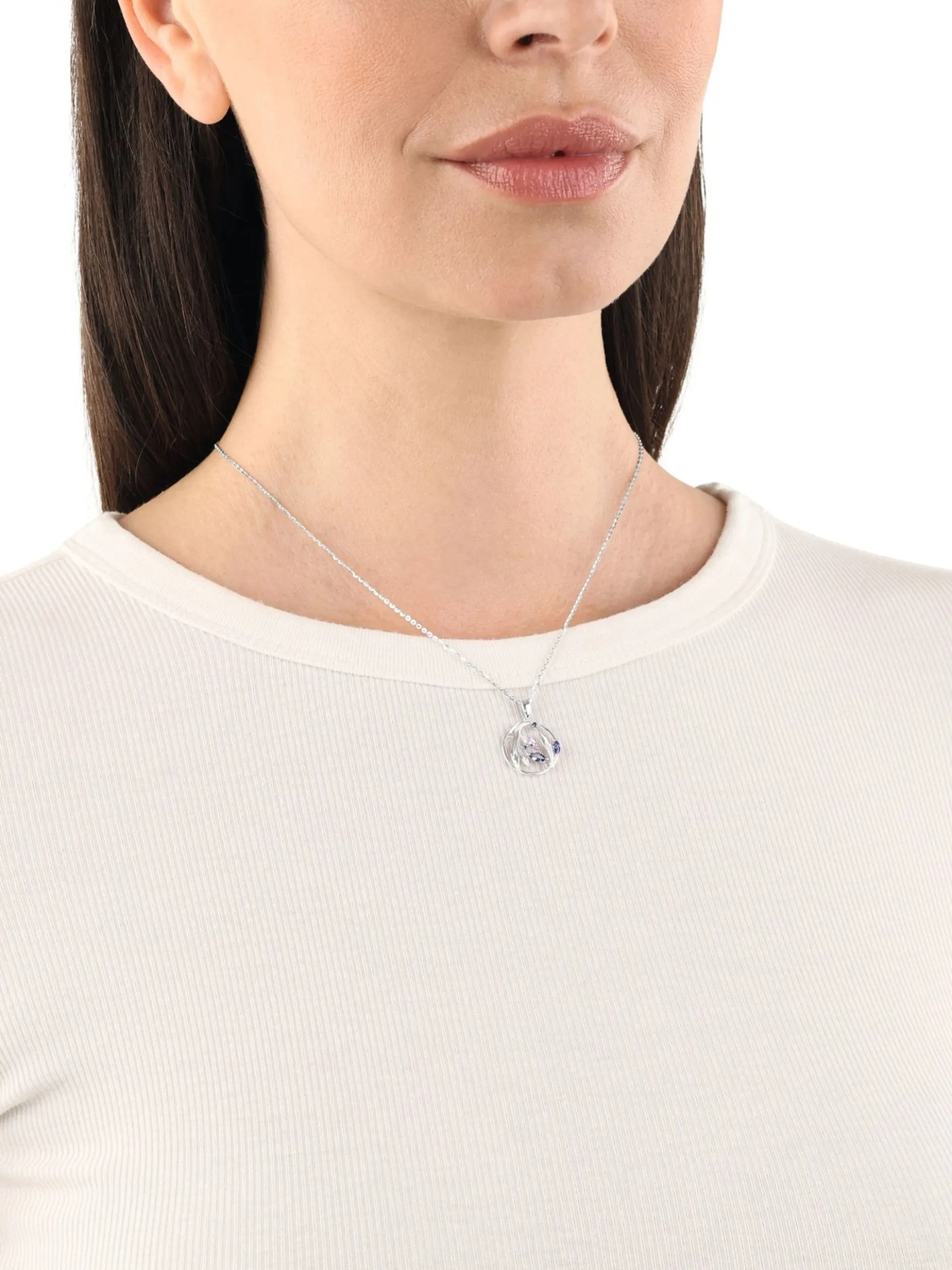 amor Damen Kette mit Anhänger in blau