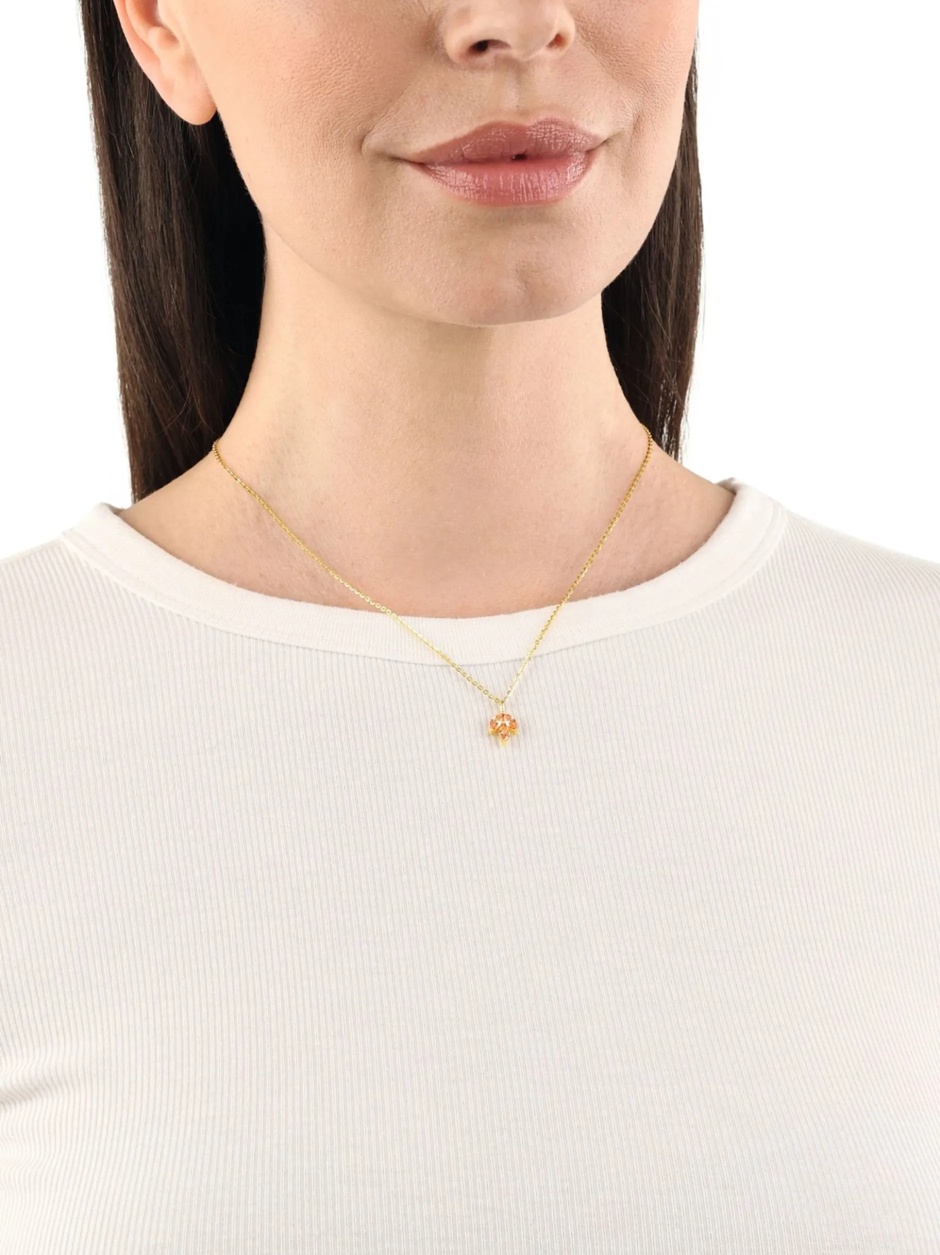 amor Damen Kette mit Anhänger in orange