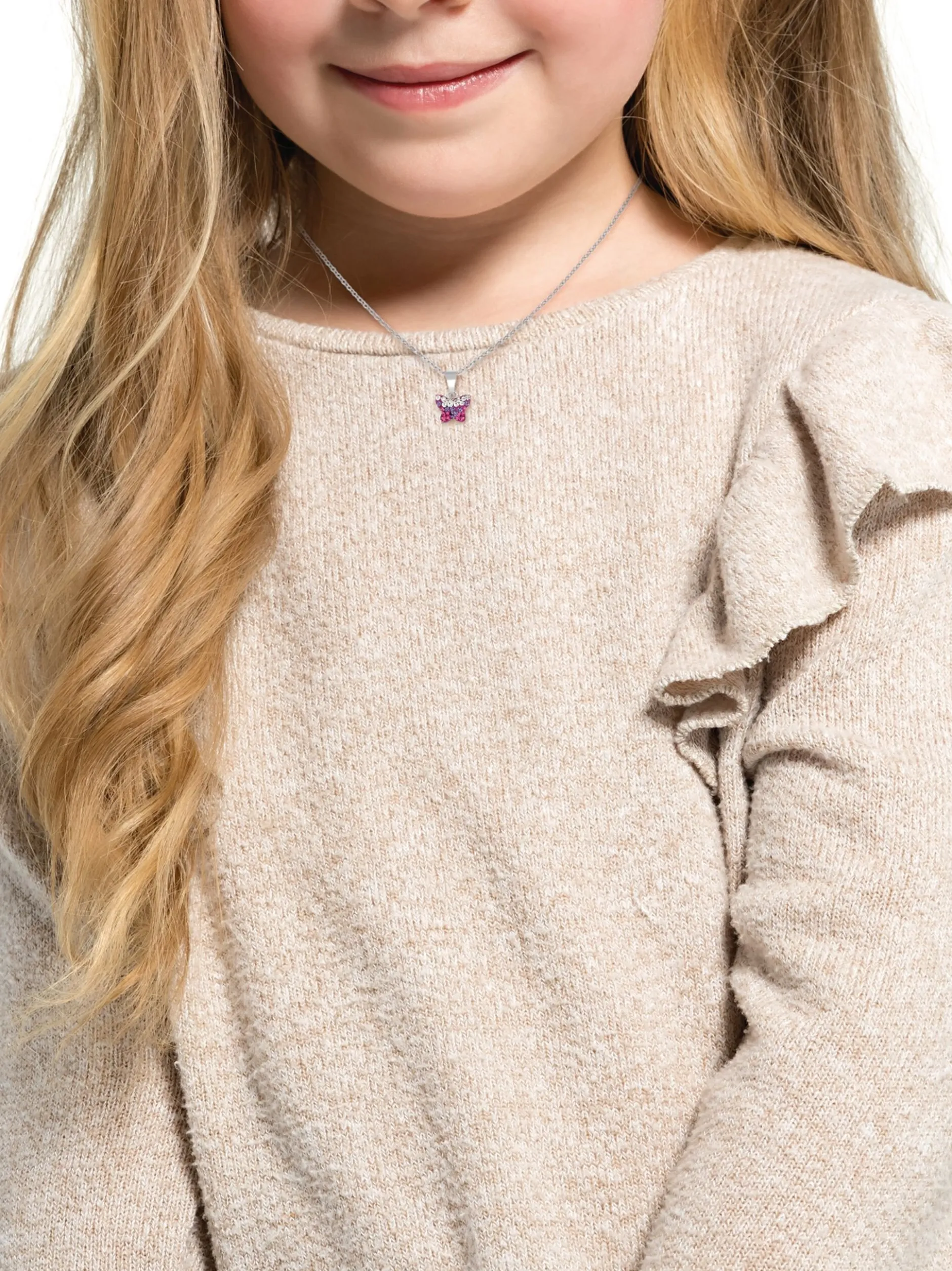 amor Mädchen Kette mit Anhänger in silber
