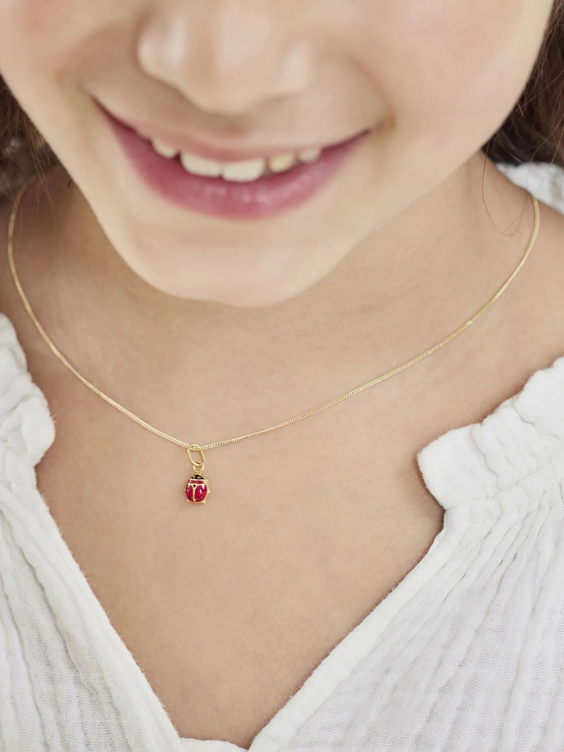 amor Mädchen Kette mit Anhänger in silber