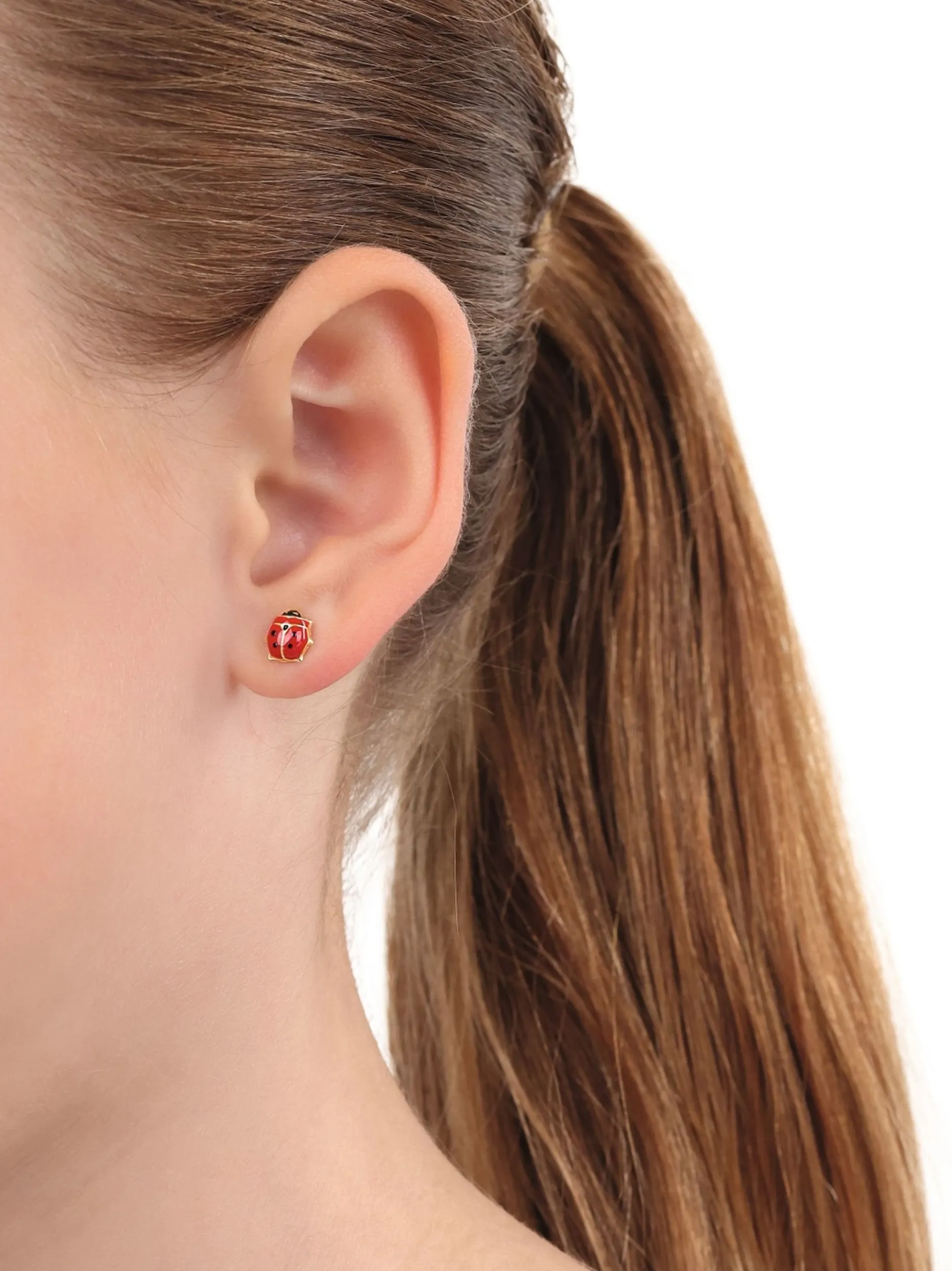 amor Mädchen Ohrstecker in silber