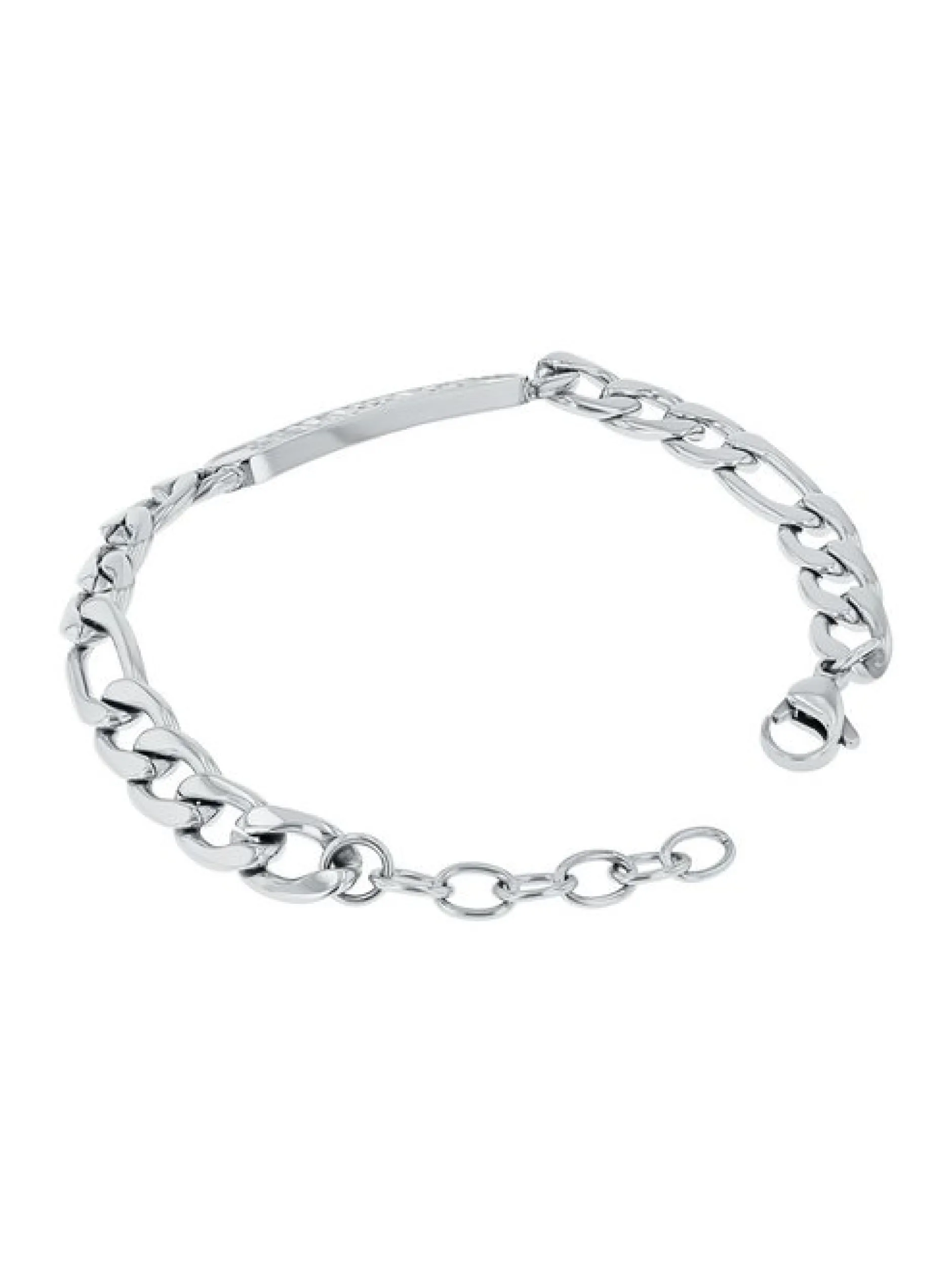amor Unisex Identarmband in silber