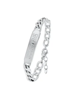 amor Unisex Identarmband in silber