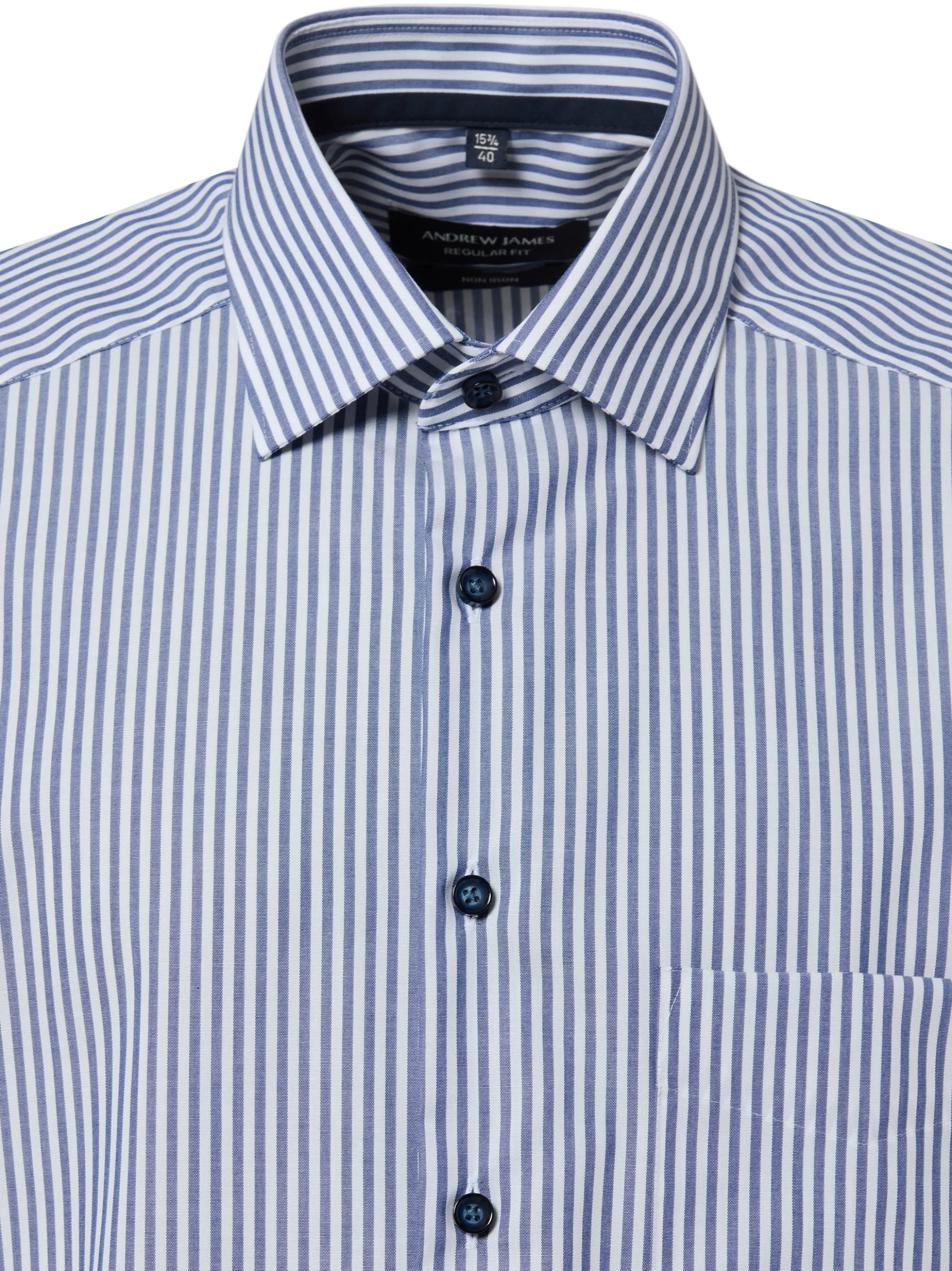 Andrew James Herren Businesshemd in indigo weiß