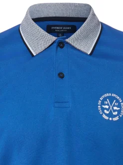 Andrew James Herren Poloshirt in royal - Ärmel: kurzarm