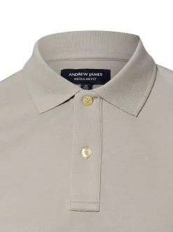 Andrew James Herren Poloshirt in hellgrau