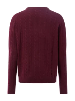 Andrew James Herren Pullover mit Cashmere-Anteil in bordeaux