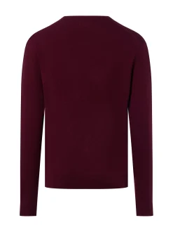 Andrew James Herren Pullover mit Woll- und Kaschmir-Anteil in bordeaux