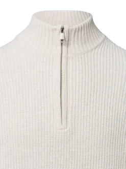 Andrew James Herren Pure Cashmere Troyer in ecru