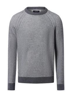 Andrew James Herren Pure Cashmere Pullover in grau hellgrau